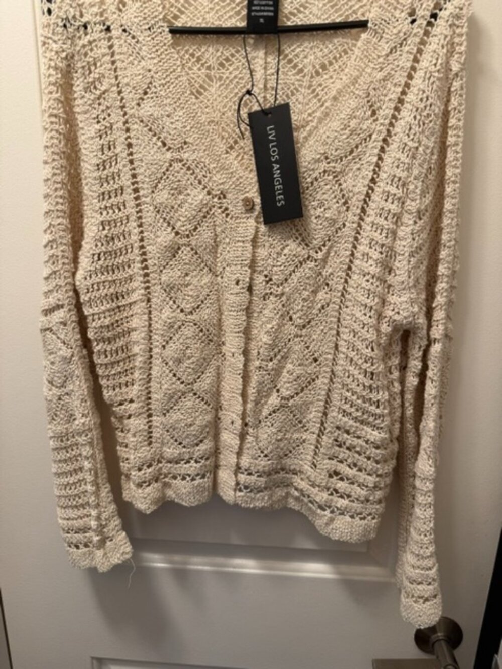 Liv Los Angeles NWT Crochet Cardigan